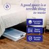 imageHOMZ 2Pack Under Bed Storage Clear Plastic Containers with Lids 60 Quart Gray Latch  Stackable Underbed Organizer Bins for Shoes Bags Clothes and TowelsGrey
