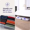 imageHOMZ 2Pack Under Bed Storage Clear Plastic Containers with Lids 60 Quart Gray Latch  Stackable Underbed Organizer Bins for Shoes Bags Clothes and TowelsBlue