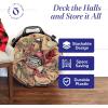 imageHOMZ 3Pack Seasonal Holiday Decorative Wreath Storage Organizer 24 Inch Red ampamp Clear  Round Plastic Christmas Decoration Holder for Wreaths and Garlands w 4Way Latches BuiltIn HandleBlack