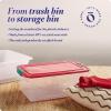 imageHOMZ 6Pack Holiday Tote Plastic Storage Organizer Bins with Lids 64 Quart ClearRed  Stackable Organizing Containers for Home Garage and Office64 Quart  1625 x 7 x 625