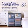 imageHOMZ Drawer Tower 3Tier Clear Plastic Storage Organizer Cart White Frame  HeavyDuty Organizing Drawers for Home Bedroom and Closet OrganizationBlack