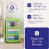 imageHOMZ Drawer Tower 3Tier Clear Plastic Storage Organizer Cart White Frame  HeavyDuty Organizing Drawers for Home Bedroom and Closet OrganizationBold Lime