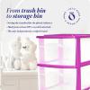 imageHOMZ Drawer Tower 3Tier Clear Plastic Storage Organizer Cart White Frame  HeavyDuty Organizing Drawers for Home Bedroom and Closet OrganizationPurple