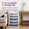 imageHOMZ Drawer Tower 3Tier Wide Clear Plastic Storage Organizer Cart Black Frame  Organizing Containers with Wheels for Home Bathroom Bedroom Office and ClassroomWhite Frame