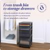imageHOMZ Drawer Tower 4Tier Clear Plastic Storage Organizer Cart Black Frame  Rolling Drawer Containers with Wheels for Bathroom Bedroom Office and Classroom OrganizationBlack