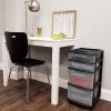 imageHOMZ Drawer Tower 4Tier Clear Plastic Storage Organizer Cart Black Frame  Rolling Drawer Containers with Wheels for Bathroom Bedroom Office and Classroom OrganizationClearBlack