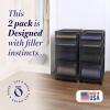 imageHOMZ Drawer Tower 4Tier Clear Plastic Storage Organizer Cart Black Frame  Rolling Drawer Containers with Wheels for Bathroom Bedroom Office and Classroom OrganizationBlack