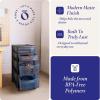 imageHOMZ Drawer Tower 4Tier Clear Plastic Storage Organizer Cart Black Frame  Rolling Drawer Containers with Wheels for Bathroom Bedroom Office and Classroom OrganizationAll Black