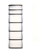 imageHOMZ Drawer Tower 6Tier Clear Plastic Storage Organizer Cart Black Frame  HeavyDuty Organizing Drawers for Home Bedroom and Closet OrganizationBlack