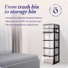 imageHOMZ Drawer Tower 6Tier Clear Plastic Storage Organizer Cart Black Frame  HeavyDuty Organizing Drawers for Home Bedroom and Closet OrganizationBlack