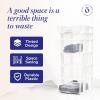 imageHOMZ Drawer Tower 6Tier Clear Plastic Storage Organizer Cart Black Frame  HeavyDuty Organizing Drawers for Home Bedroom and Closet OrganizationWhite