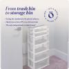 imageHOMZ Drawer Tower 6Tier Clear Plastic Storage Organizer Cart Black Frame  HeavyDuty Organizing Drawers for Home Bedroom and Closet OrganizationWhite