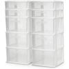 imageHOMZ 2Pack Drawer Tower 5Tier Clear Plastic Storage Organizer Unit Black Frame  MultiPurpose Container Drawers for Bedroom Bathroom and Office OrganizationWhite