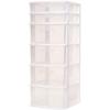 imageHOMZ Drawer Tower 6Tier Clear Plastic Storage Organizer Cart Black Frame  HeavyDuty Organizing Drawers for Home Bedroom and Closet OrganizationWhite