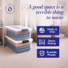 imageHOMZ 4Pack Secure Latch Clear Plastic Storage Organizer Bins 64 Quart Gray Latches  Stackable Container Boxes for Bedroom Bathroom Garage and Office Organization