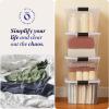 imageHOMZ 8Pack Secure Latch Clear Plastic Storage Organizer Bins 31 Quart Gray Latches  Stackable Container Boxes for Bedroom Bathroom Garage and Office Organization
