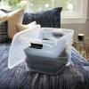 imageHOMZ 8Pack Secure Latch Clear Plastic Storage Organizer Bins 31 Quart Gray Latches  Stackable Container Boxes for Bedroom Bathroom Garage and Office Organization