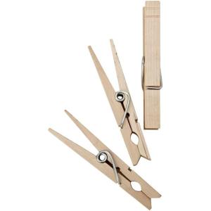 imageHOMZ 1220216 Clothes pin Natural Wood48 Count